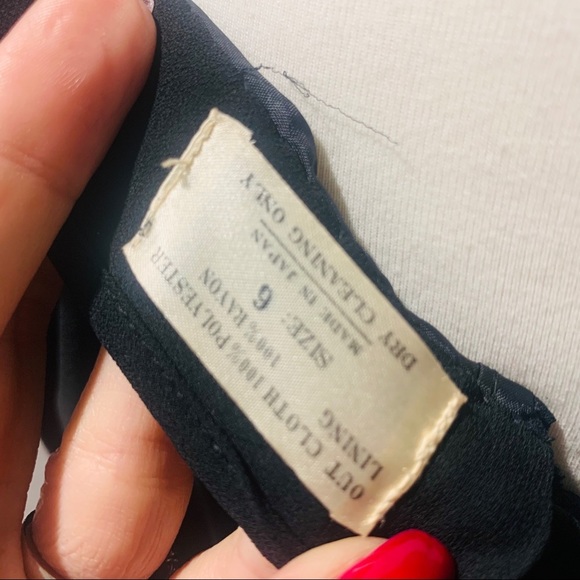 HANAE MORI- Vintage 1970s Black Midi Dress 
Square Neck Sheer - Picture 8 of 10